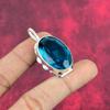 Подвеска London Blue Topaz, ювелирные изделия из стерлингового серебра 925 пробы с драгоценными камнями, подвеска ручной работы, на День благодарения