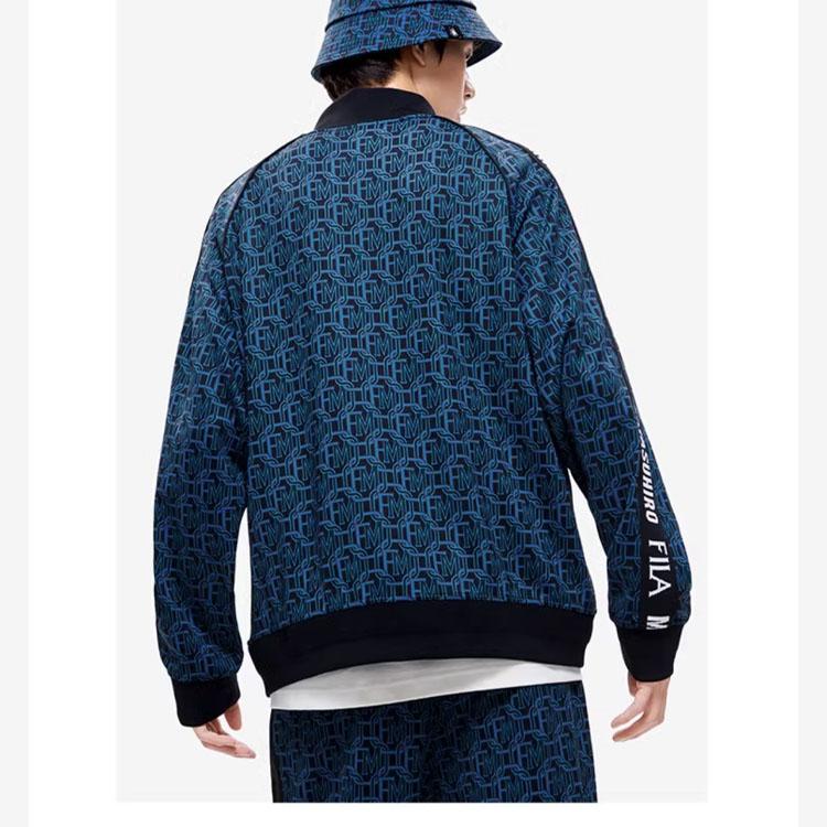 Fila X MIHARA YASUHIRO Куртка оверсайз с геометрическим узором и логотипом Мужская куртка Черная F11M223501F-BK