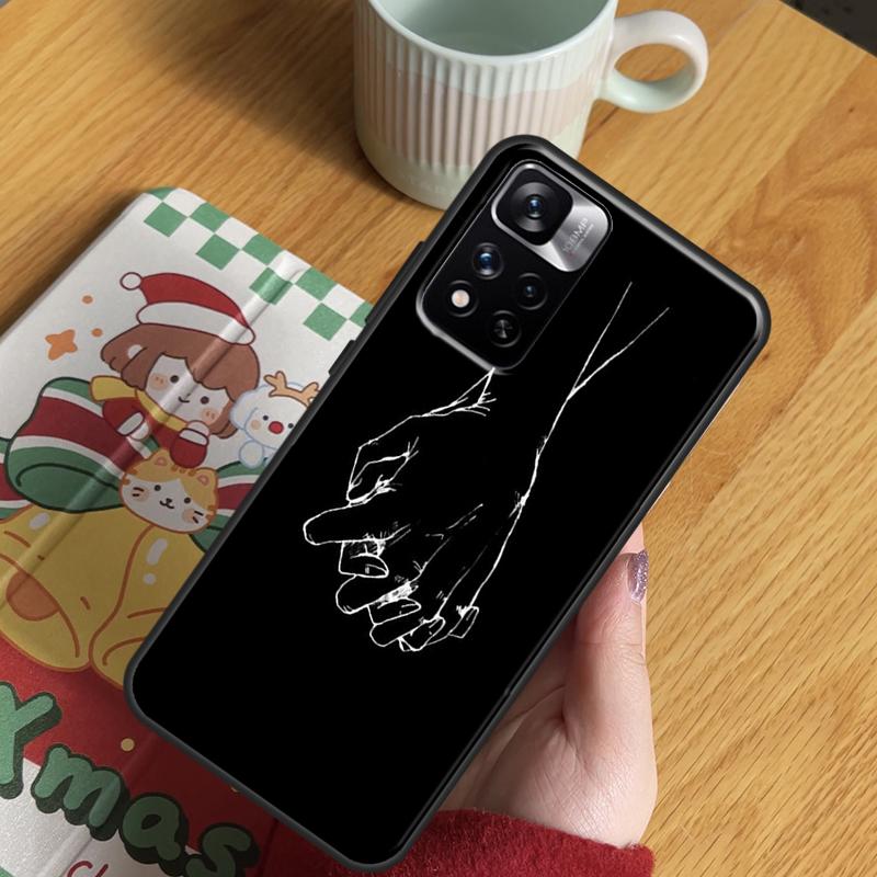 Abstract Line Art Black Case For Xiaomi Redmi Note 14 Pro 13 12 11 10 15 Pro Plus Redmi 13 C 15 10C 12C 14C 15C Cover