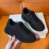 New Luxury Women Platform Shoes Rhinestones Thick-soled Black Designer Shoes Shining Crystal Sneakers Trend Casual Sneakers