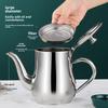 Stainless Steel Multi-Purpose Oil & Vinegar Pot with Spout and Filter