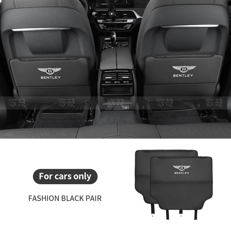 Car Seat Back Protection Anti-Kick Pad Rear Seat Storage Bag Bentley Continental GT MULLINER Bentayga Flying Hurtling Spurlogo HL7