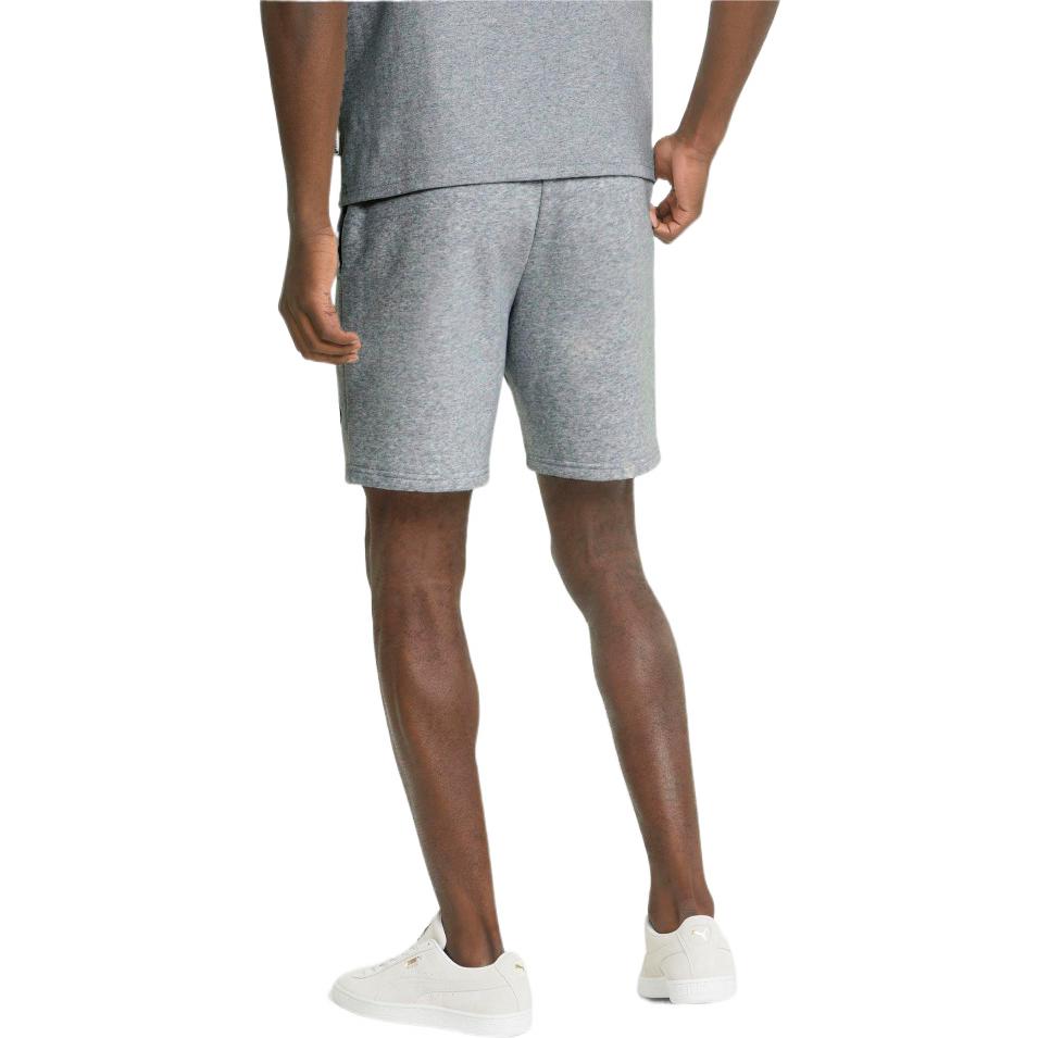 Puma Прямые шорты с логотипом, однотонные, мужские, серые, 536934-04