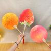 Watermelon Print Fan Watermelon Orange Print Round Fan With Wooden Handle For Outdoor Travel Camping Lightweight For Summer