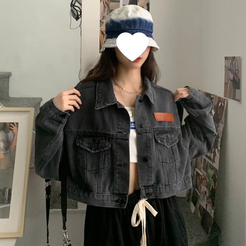 Trendy Retro Denim Jacket for Women - Autumn/Winter Loose Fit, Versatile Style