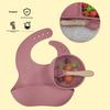 Silicone Silicone Baby Feeding Bowl Bibs/Bowl/Spoon Kids Feeding Bowls  Toddle Training Tableware