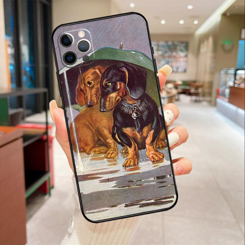 Чехол для телефона с изображением таксы для iPhone 17 Air 16 15 13 11 12 14 Pro Max mini 15 16 Plus 16e Защитная крышка
