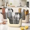 Kitchen Spoon Chopstick Storage Silverware Drying Drain Basket Cutlery Holder 3 Compartment Flatware Kitchen Storage Holders
