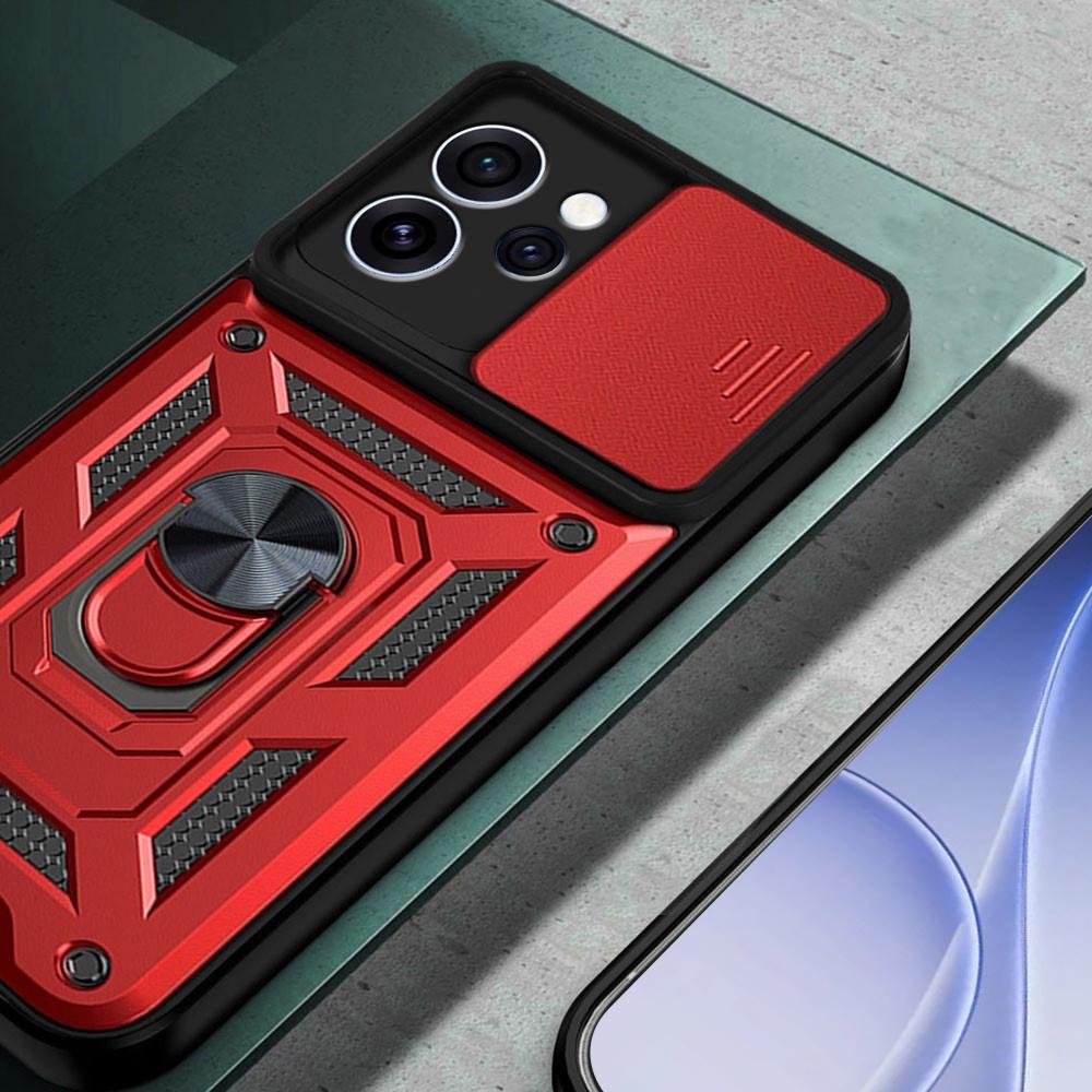 Armored case for Oppo Reno 15 Pro, CamShield Slide, red