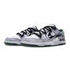 Nike Кроссовки Dunk PU Покрытие Нескользящая и износостойкая подошва Низкие Скейтбордические Обувь Унисекс Черный Серый Белый DD1391-101(Команда28-)