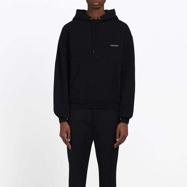 Balenciaga Худи с принтом маленького контрастного логотипа 556145TYK271000