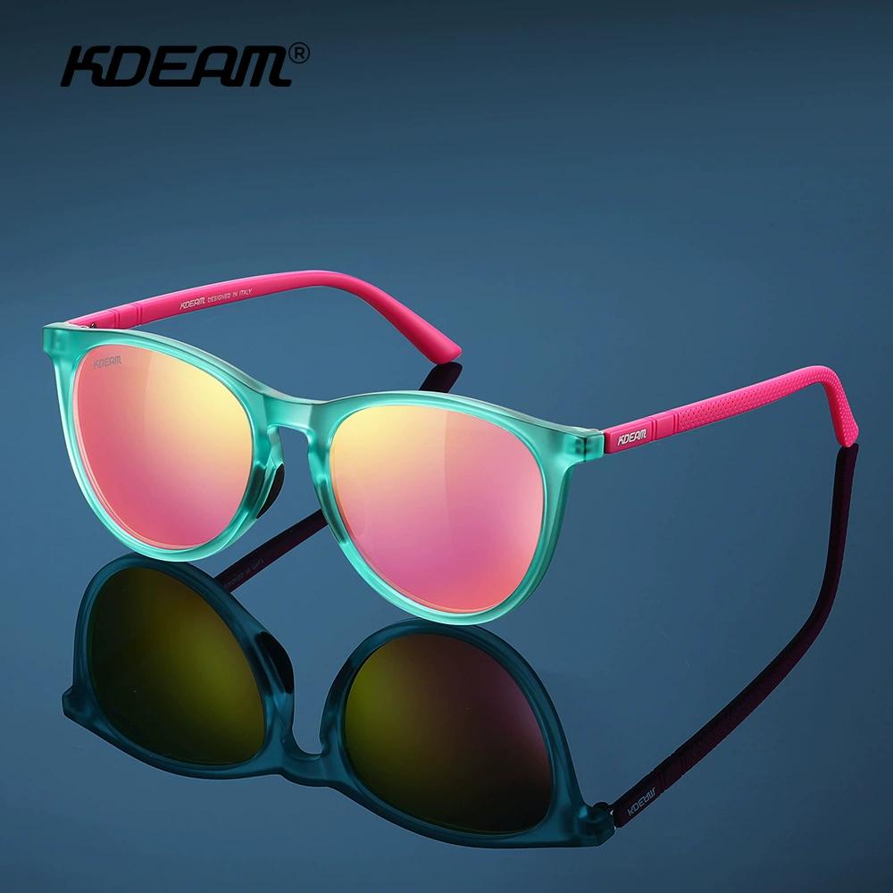 New KDEAM Brand Simple Stylish Design Vintage Men Polarized Sunglasses Fashion Women Oval Glasses Filter Reflected Light Eyewear