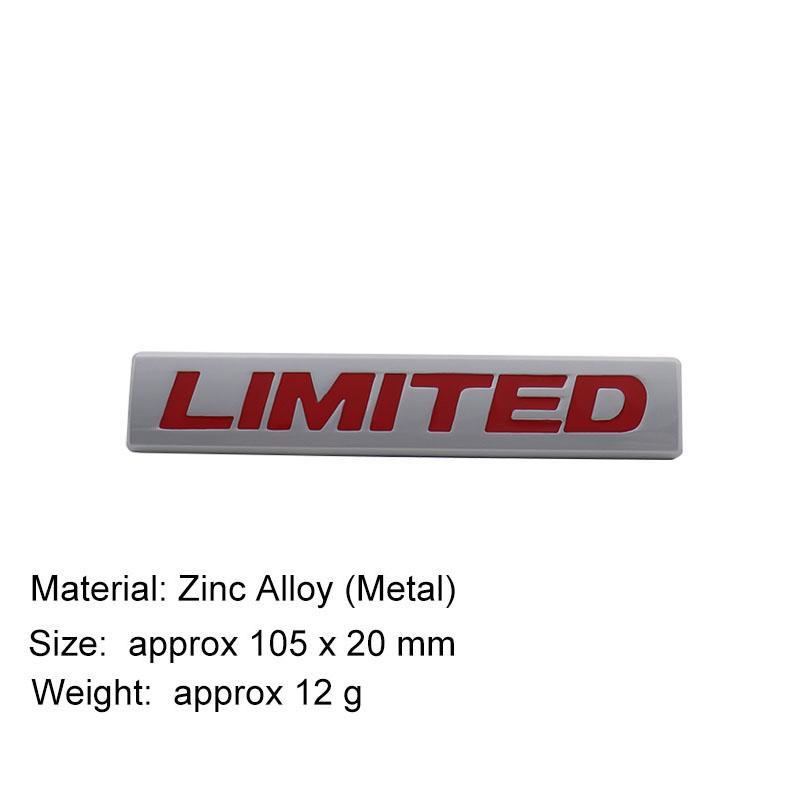 3D Car Styling Limited Logo Car Hood Fender Trunk Rear Bonnet Nameplate Decal Emblem Badge Sticker