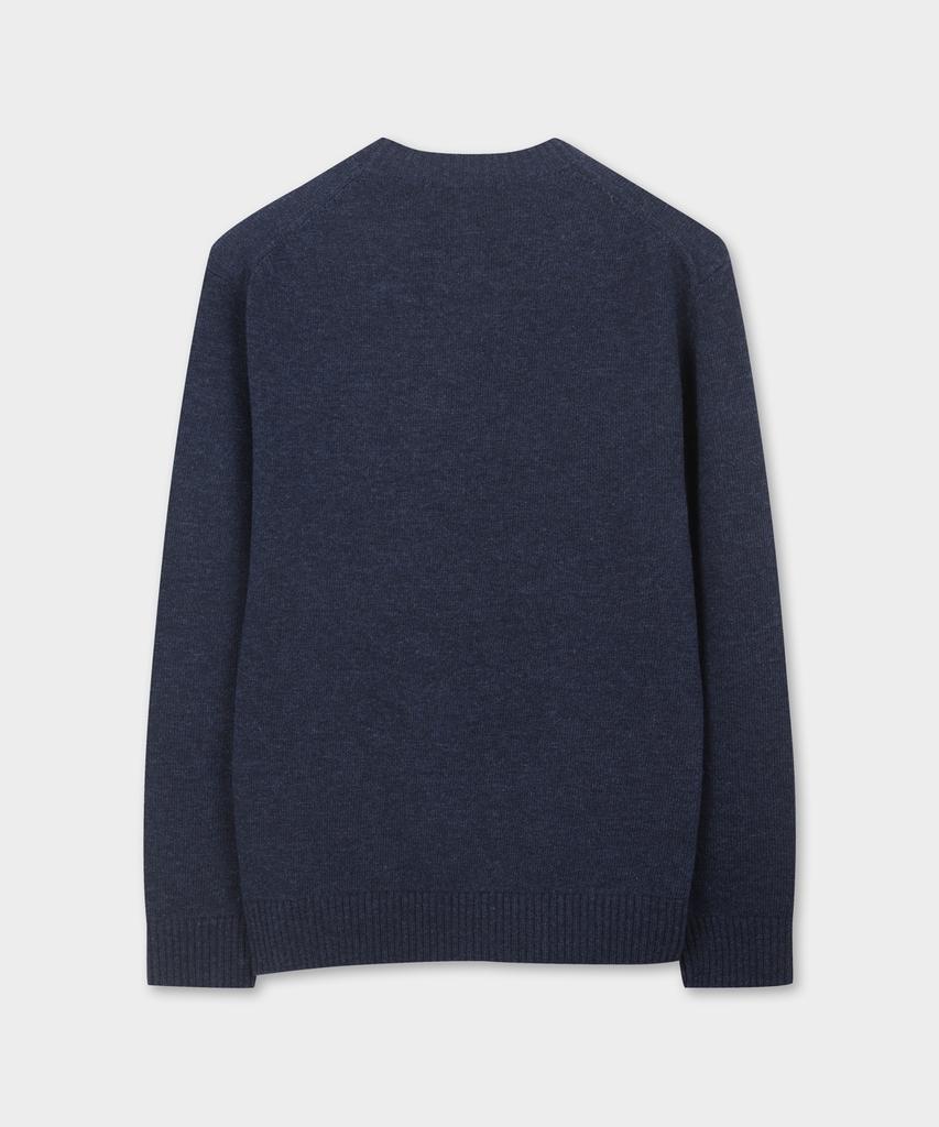 BROOKS BROTHERS Wool Solid Pullover (Navy) (Bbwrmof413)