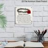 2D Flat -1pc, Religious Decoration, Inspirational Quote Sign, Vintage Aluminum Sign, Home Wall Decor, Powerful Prayer, Thorn Crown Sign, Church