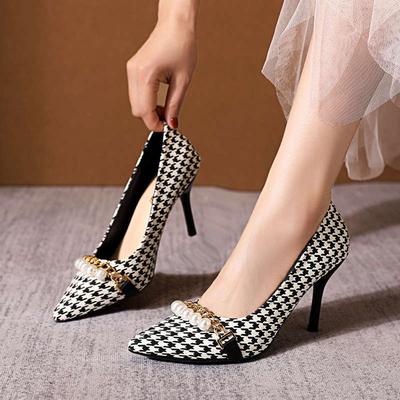 Xiaoxiangfeng Qiandongge туфли на высоком каблуке весна новинка с открытой боковой частью темперамент тонкий каблук острый носок французские не устают ноги одинарные туфли