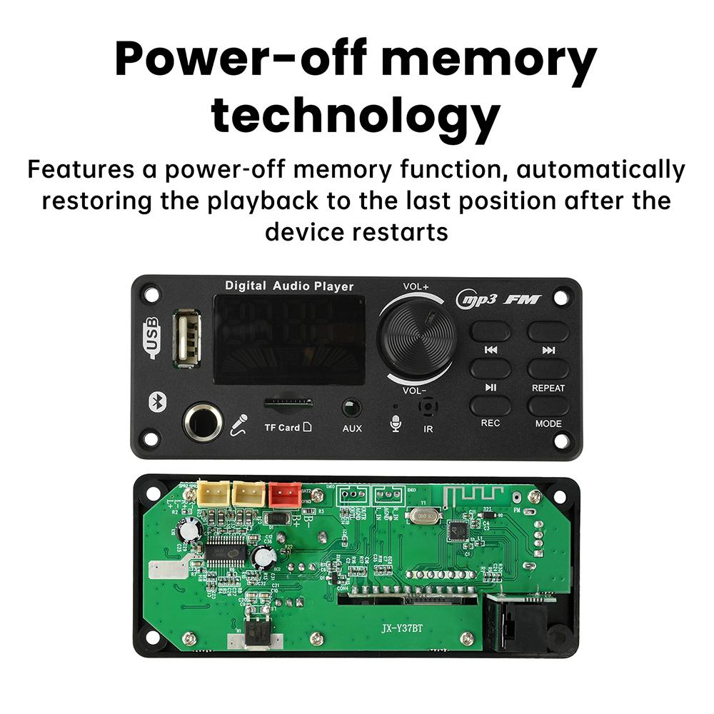 DC 7-24V Bluetooth MP3 плата декодирования аудио 6,5 мм Микрофон Запись Звонок Материнская плата 2x50 Вт С усилителем мощности 87,5-107,5 МГц