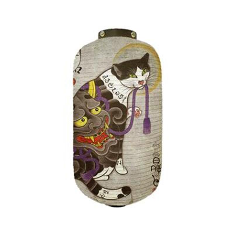Japanese Style Samurai Cat Hanging Lamp Party Decor Gothic Samurai Cat Lantern Restaurant Izakaya Sushi Shop Advertising Sign