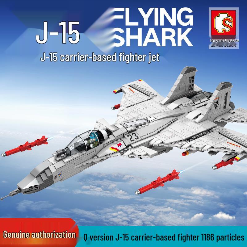 J-15 Fighter Jet Model Building Blocks Toy for Kids