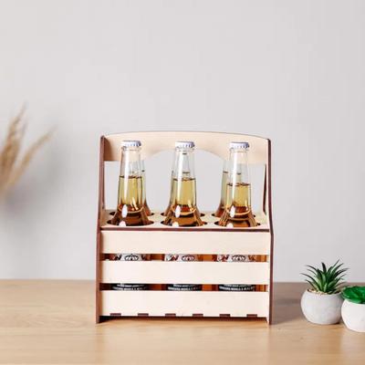 Деревянная пивная банка для пикника, пивная переноска, держатель для пивных бутылок, сумка в винтажном стиле для 4 или 6 бутылок, вечеринки с возможностью принести свое пиво, барбекю