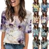 Рубашки для женщин, модные футболки с круглым вырезом, повседневные летние футболки с принтом, футболка, блузка, топы с короткими рукавами для женщин