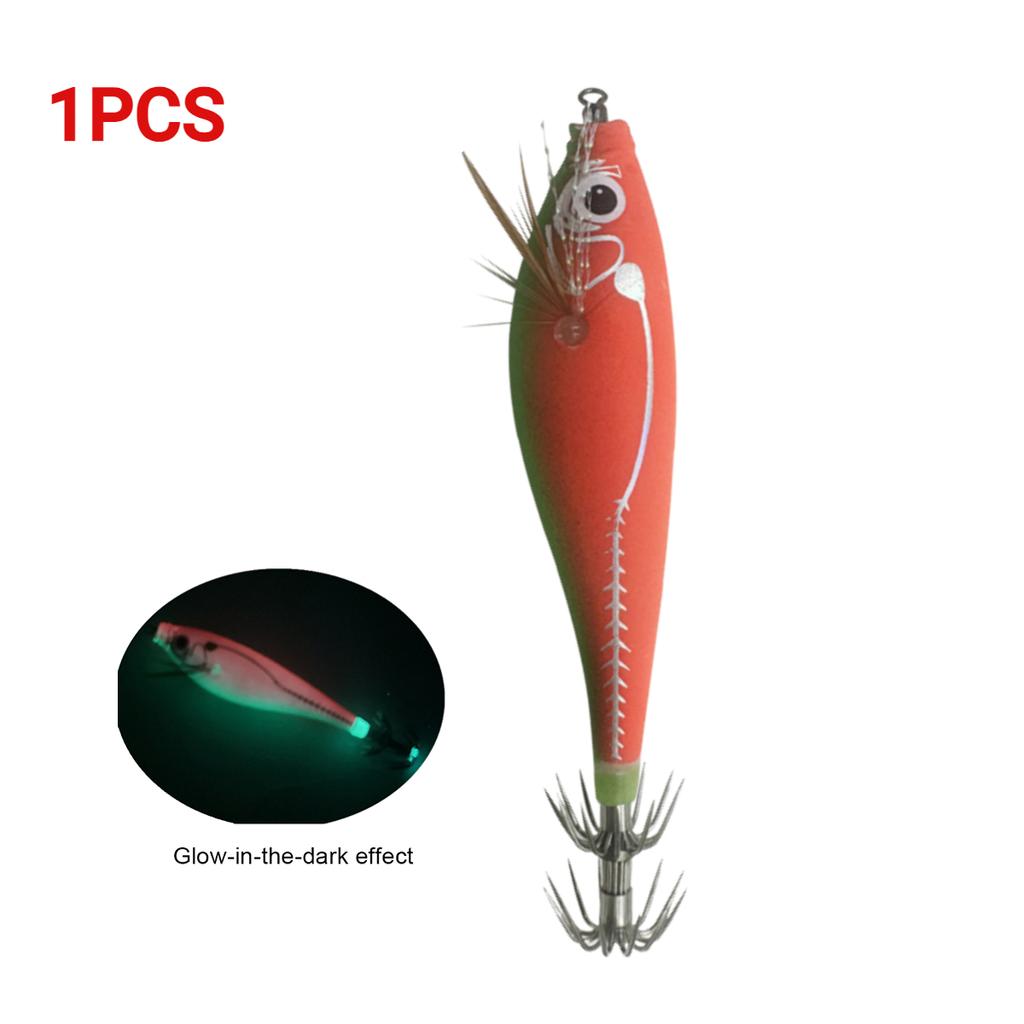 Светящаяся рыболовная приманка, светящаяся в темноте приманка для креветок, приманка для джиговой ловли, приманка для рыбалки в виде кальмара для осьминога, поддельные рыболовные снасти для каракатицы, жесткая наживка, морские приманки, снасти