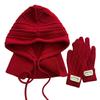 New Winter Hat for Women Korean Fashion Autumn and Winter Red Knitted Hat Fashionable and Versatile Warm Head Wool Hat Ear Protection