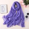 185*105cm Solid Color Silk Feeling Scarf Fashion Scarves Wrap Long Lightweight Shawls for Women