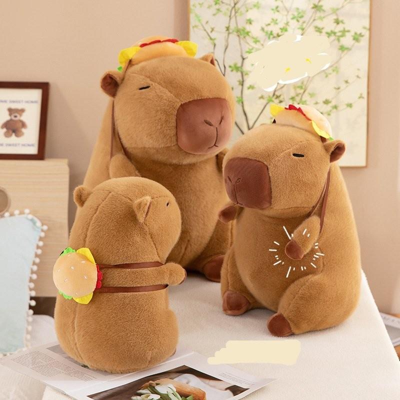 Hamburger Backpack Capybara Plush Toy Room Decoration Children Gifts Christmas
