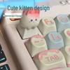 Креативная 3D мультяшная розовая клавиша с котенком для девочек