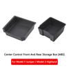 Для Tesla Model Y Juniper Model 3 Highland Органайзер центральной консоли Подлокотник Передний и задний Скрытый ящик для хранения Нижняя силиконовая накладка