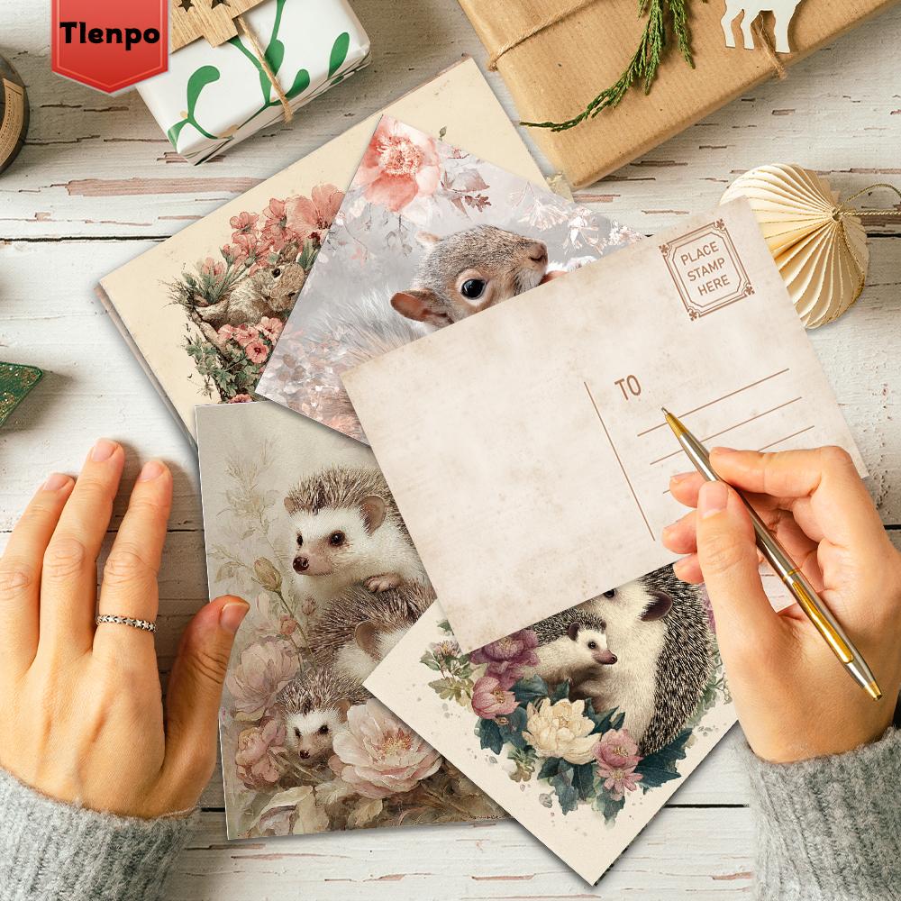 32pcs - Wildlife Postcard Set, Love Embrace, Birthday/Anniversary Gift, Collectible, Suitable for Gifting, Mailable.