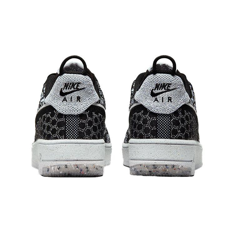 Nike Air Force 1 Flyknit NN Ткань Перерабатываемые Легкие Классические Прочные Низкие Детские Кроссовки Черные Белые Детские Кроссовки DM1060-001