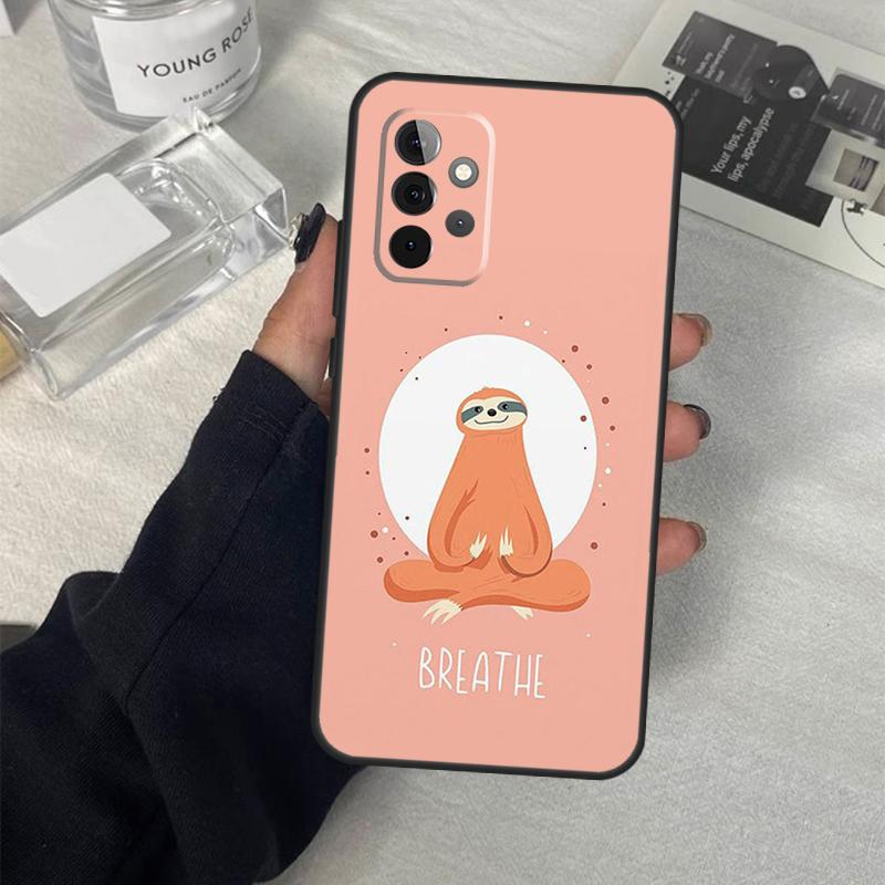 Забавный Милый Чехол со Ленивцами Для Samsung Galaxy A14 A24 A34 A54 A51 A71 A13 A23 A33 A53 A73 A12 A22 A32 A52 Чехол
