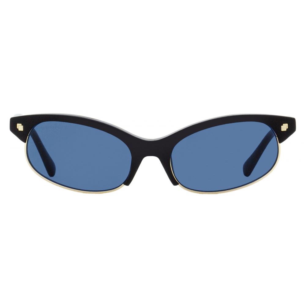 DSquared2 Women S Freddy SunglaSSeS Dq0368 01v Black Gold 51mm 01v