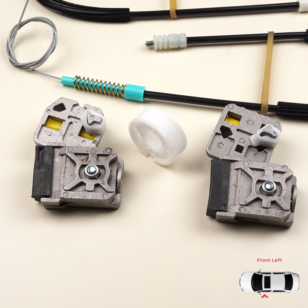 EWR382 Комплект для ремонта стеклоподъемника передней левой двери для Peugeot 607 1999-2010 9650734980 9221Q2 с металлическим кронштейном слайдера