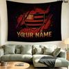 Custom Name Flamengo Printed Tapestry – Wall Hanging for Bedrooms, Dorms, and Home Decor