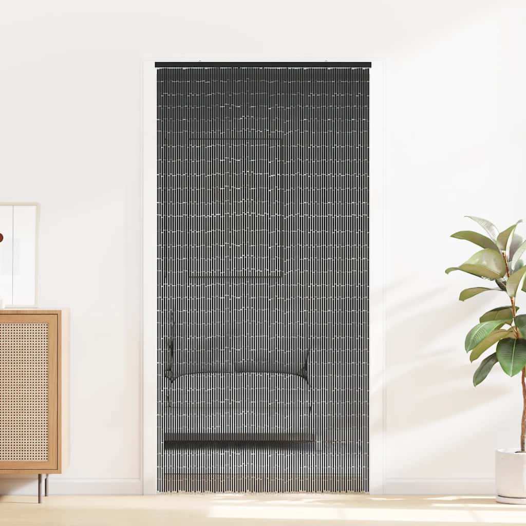 Insect Door Curtain Dark Grey 100 x 200 cm Bamboo