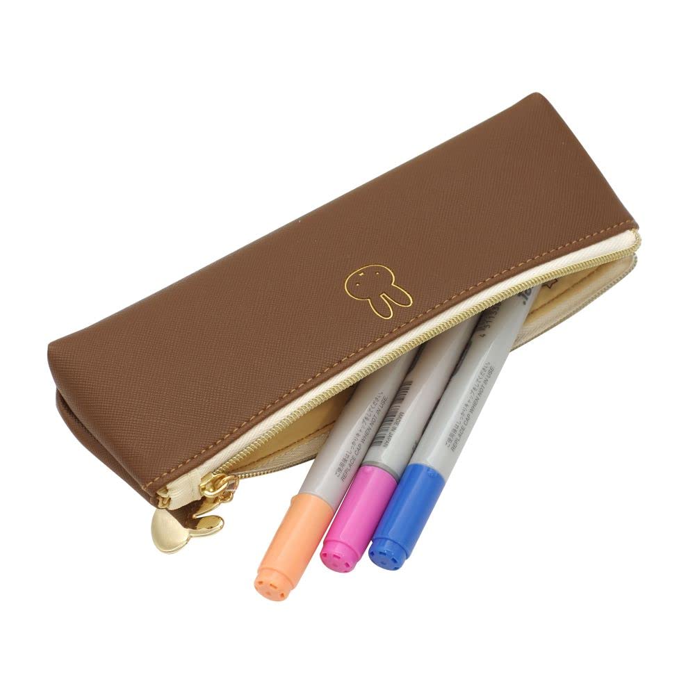 Green Flash Miffy Face Pen Pouch, Red, BM-040