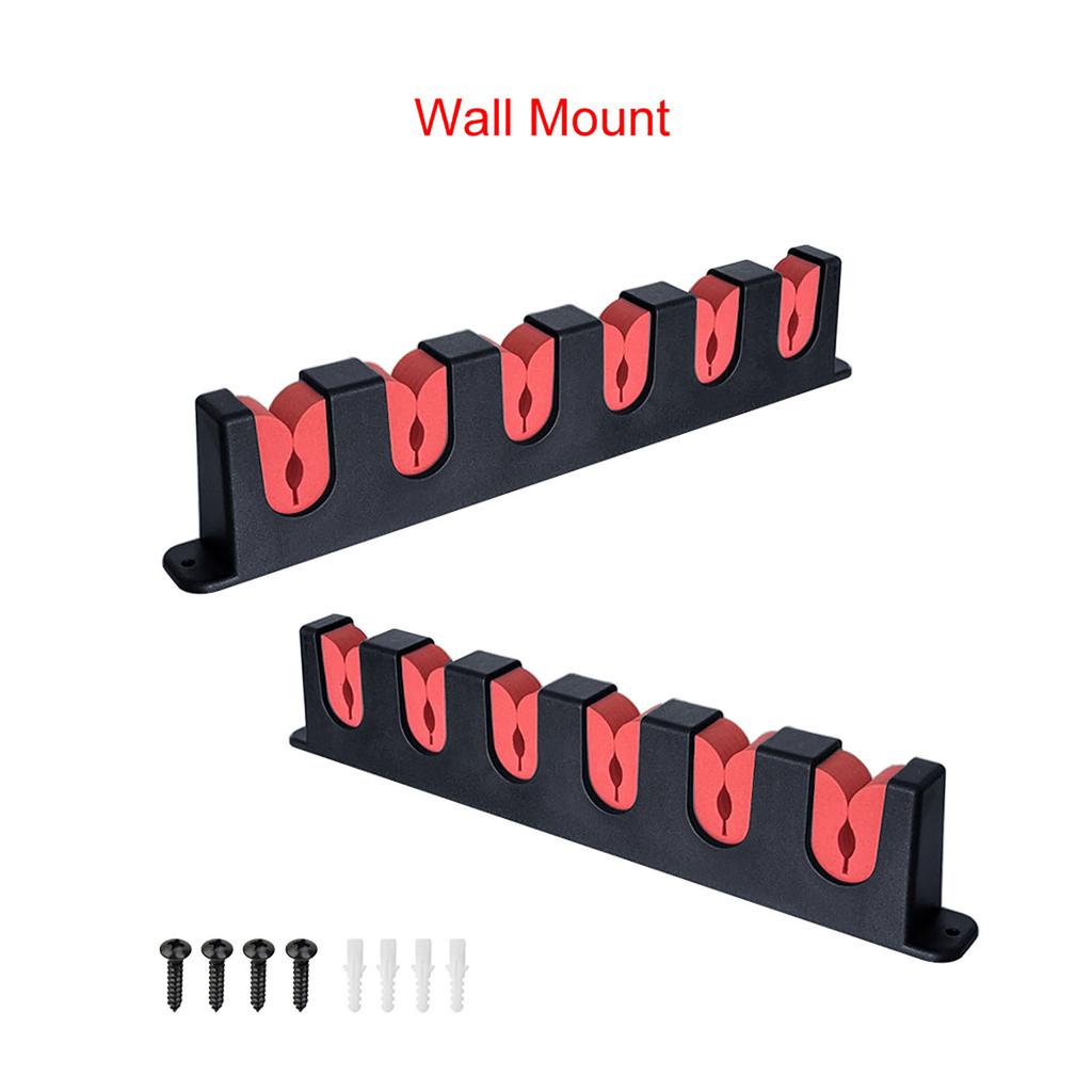 Wall Mounted Fishing Rod Holder Lightweight Simple Installation Vertical 6-rod Rack Organizer With Screws