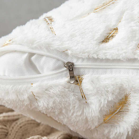 Короткий флисовый бронзовый плюшевый наволочка Зимняя теплая пушистая наволочка для сна Домашняя подушка-подушка Чехол на подушку 45*45см