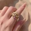 Mini Cat Ring Sweet Animal Jewelry Cute Dog Ring  Girlfriend Gift