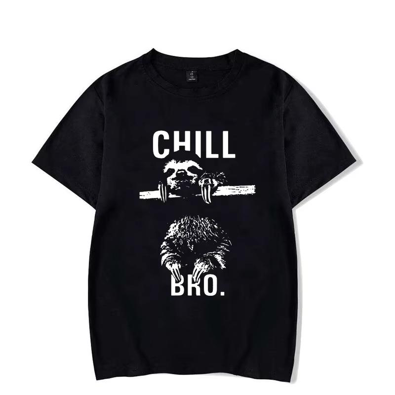 Крутая футболка Makaya Swag с ленивцем Chill Bro Унисекс Футболка Женская Модная Футболка Милые Топы