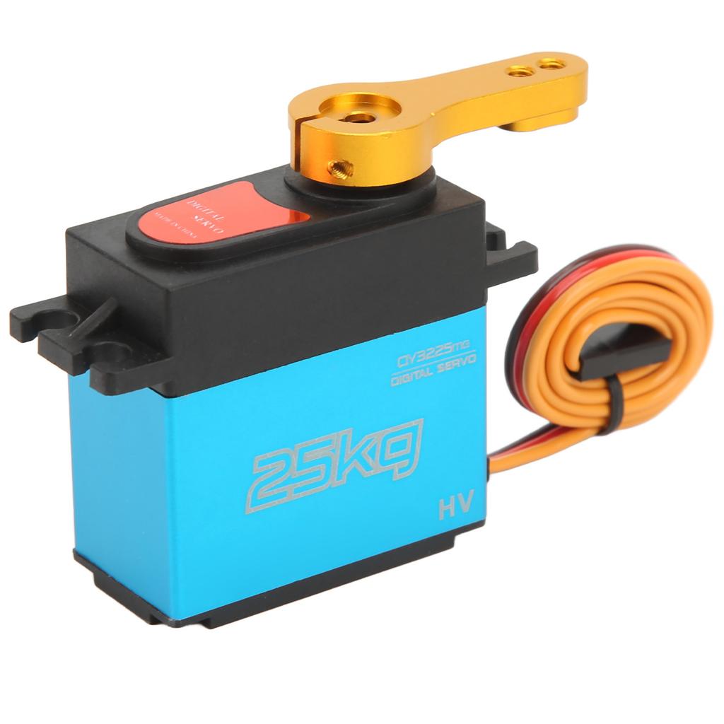 Servo Motor Digital 25kg Waterproof Metal Gear 180 degrees  Control Angel for Robot RC Car Blue