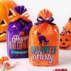 50PCS Halloween Series Gift Bags Cookies OPP Flat Pocket Baking Packaging Cute Candy Self-Supporting Bag for Halloween Party
