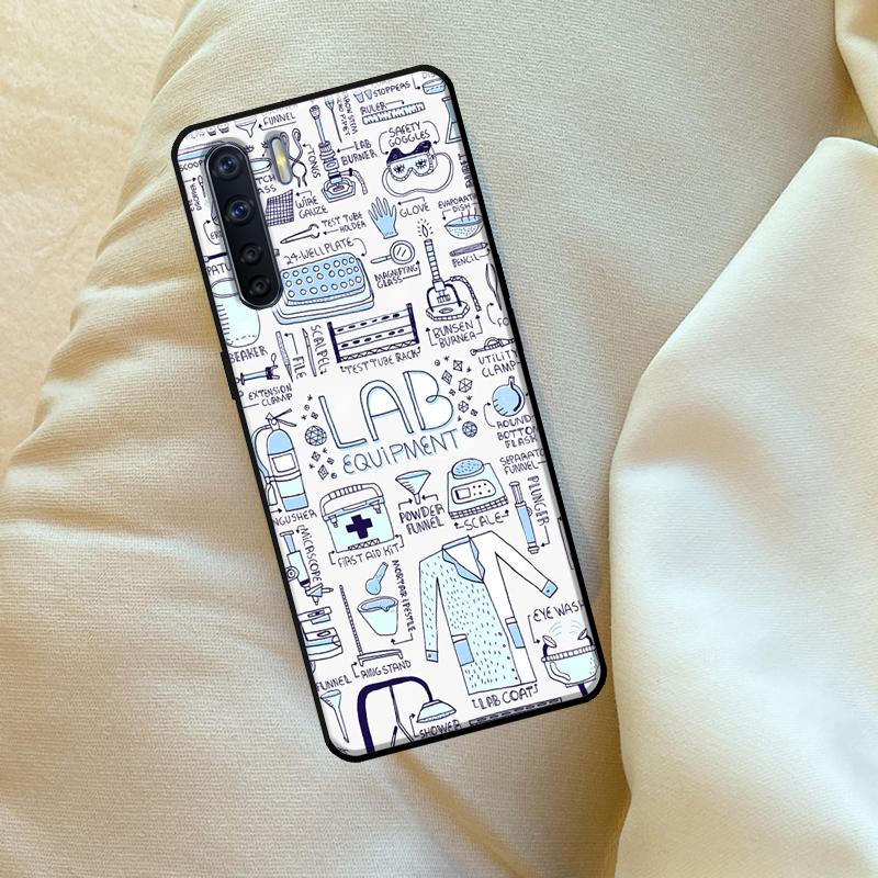 Science Chemistry Style For OPPO A15 A16 A76 A96 A52 A72 A92 A98 A78 A58 A5 A9 A53 A17 A77 A57S A94 A74 A54S Case