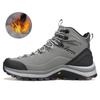 HUMTTO Warm Wool Hiking Shoes for Men Platform Trekking Boots Winter Rubber Work Safety Mens Ankle Boots Black Outdoor Tactical Sneakers Man