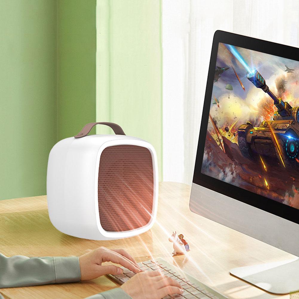 Portable Space Heater Mini Desktop Warm Air Fan Fast Heating Lightweight Electric Heater Personal Warmer for Winter