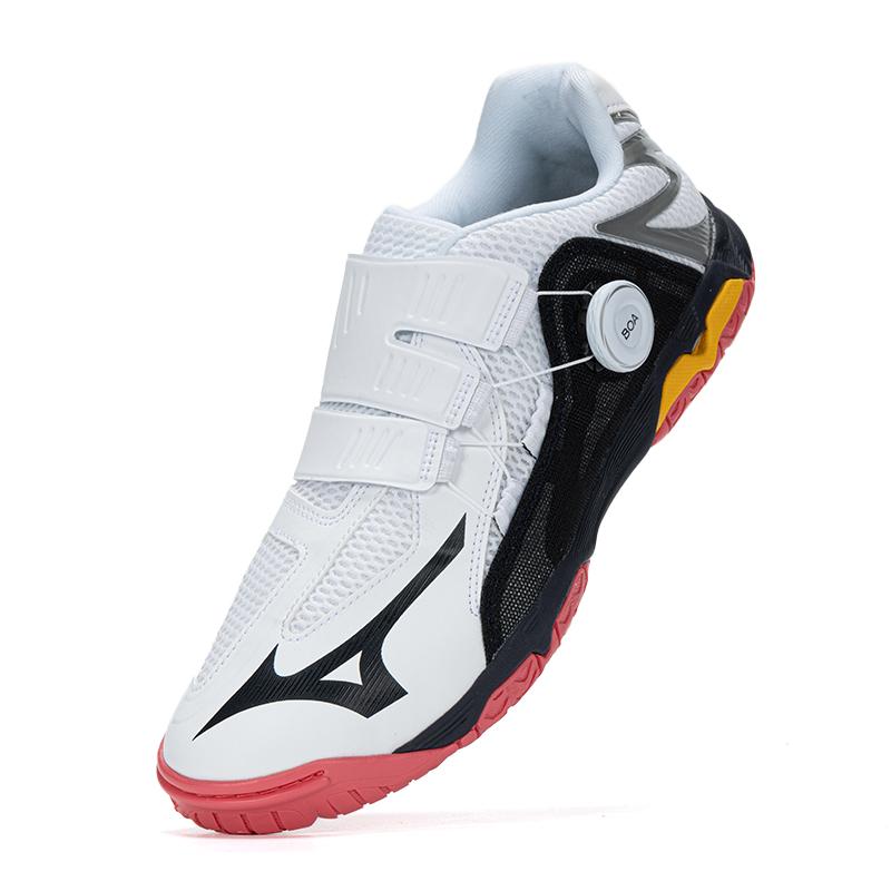 Mizuno Wave Medal Boa Профессиональные сетчатые кроссовки из синтетической кожи Унисекс Белые Черные Оранжевые 81GA201231