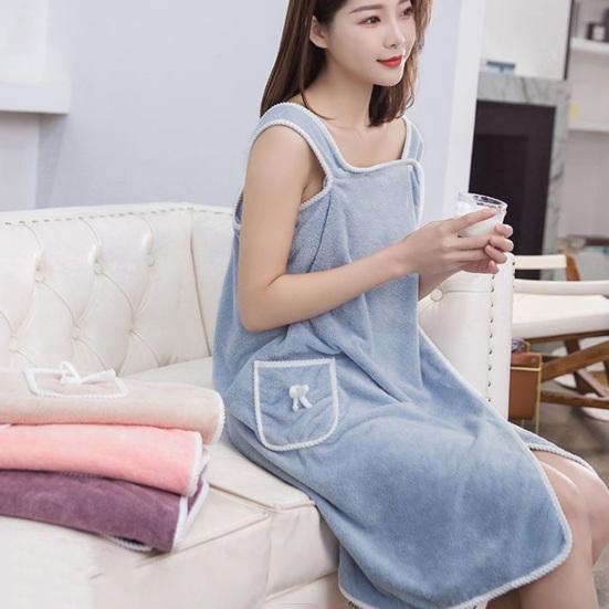Женское носимое банное полотенце с регулируемыми лямками, мягкое, впитывающее воду, для спа на открытом воздухе